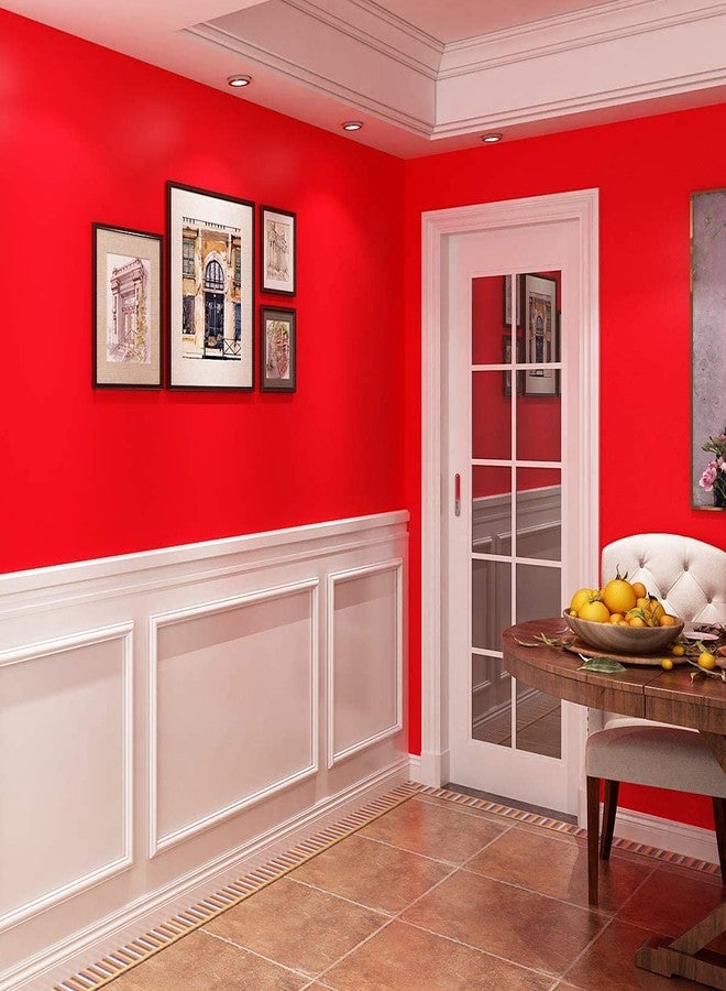 SUNBIRD Red Textured Vinyl Peel and Stick Wallpaper Adhesive Paper Wallpaper Shelf Liner Home Decorative Paper (18x118 inches) - Image 4